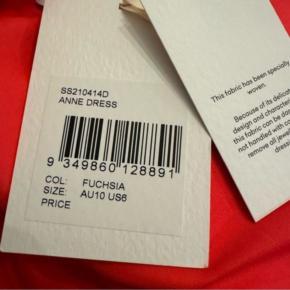 NWT SIGNIFICANT OTHER Anne Cape Cut Outs Satin Mini Dress Fuchsia 6 - Picture 9 of 15